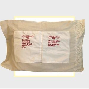 ReadMeBooky Unique Inspirational Embroidered Pillowcase